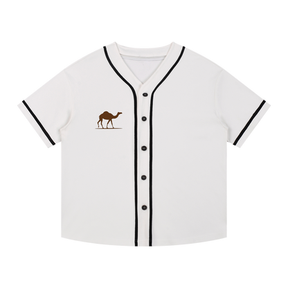 Fitted Contrast Piped Button-Up Jersey