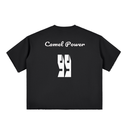 Half-Sleeve Raw-Edge T-Shirt