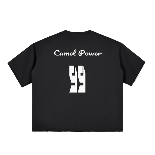 Half-Sleeve Raw-Edge T-Shirt