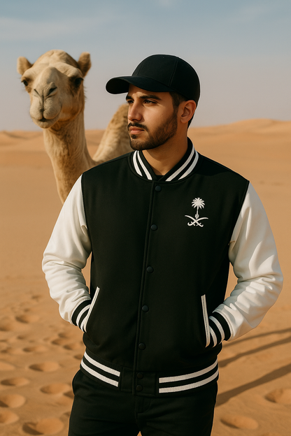 Camel Power Varsity Jacket