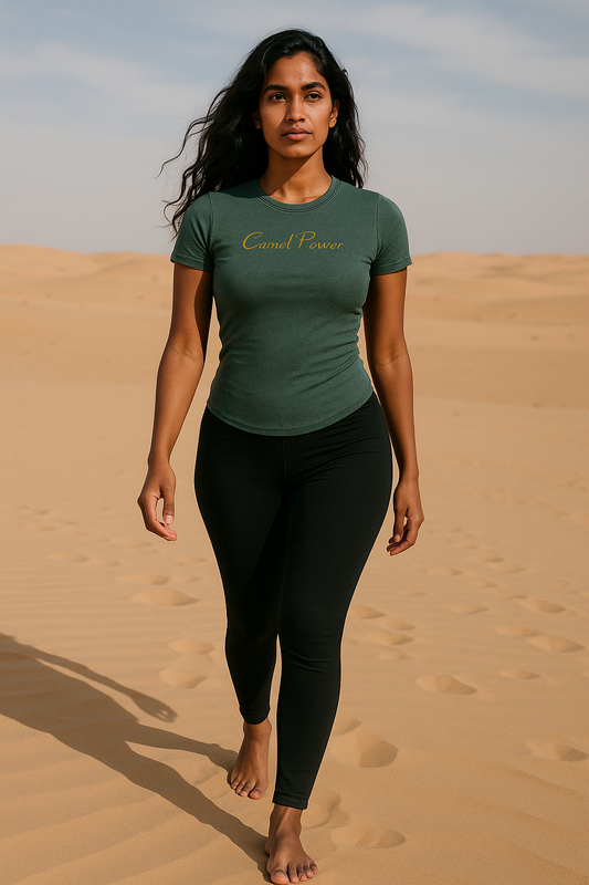 Vintage Washed Bodycon Cotton T-Shirt