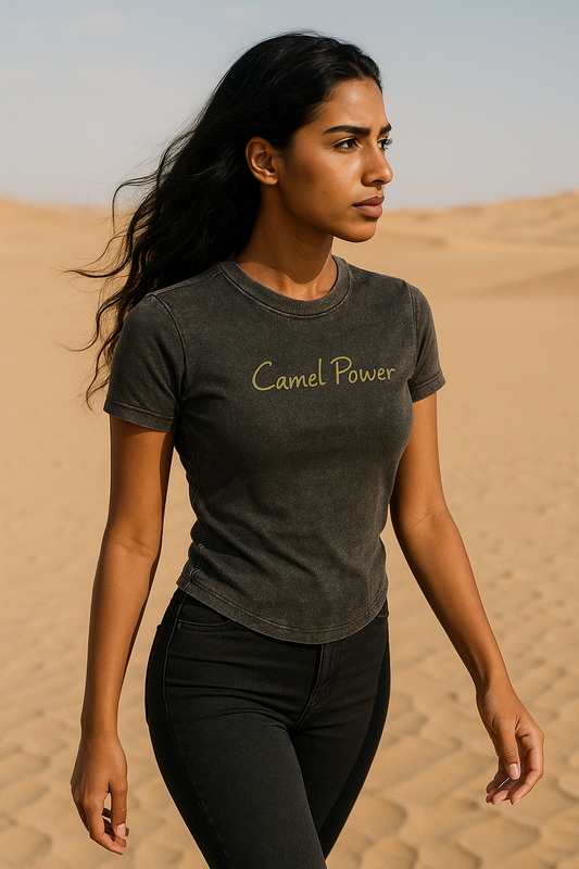 Vintage Washed Bodycon Cotton T-Shirt