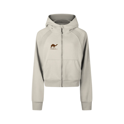 Cropped Zip-Through Hoodie