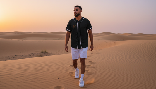 Fitted Contrast Piped Button-Up Jersey