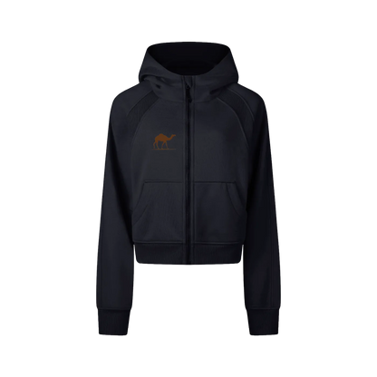 Cropped Zip-Through Hoodie