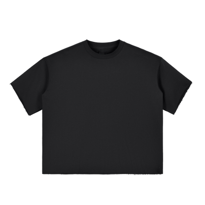 Half-Sleeve Raw-Edge T-Shirt